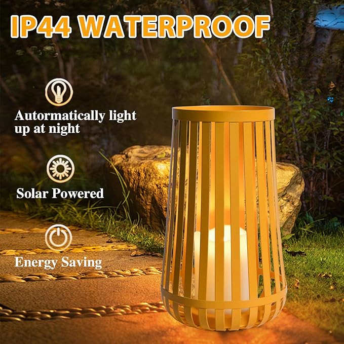 Afirst Solar Lanterns Outdoor, Candle Solar Lights Waterproof Decorative - Image 2