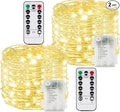 2 Pack 100LED Christmas Battery Operated Fairy Lights by BOSSERN