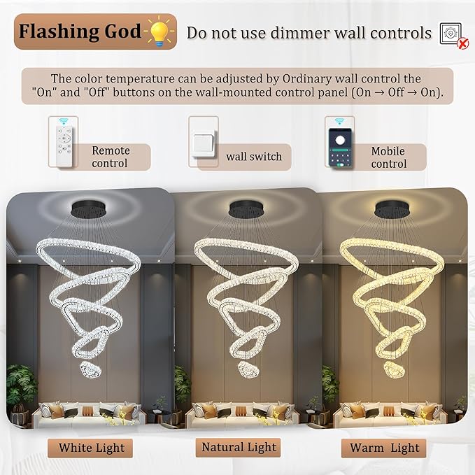 Flashing God H118 Modern Large Chandelier - Image 3