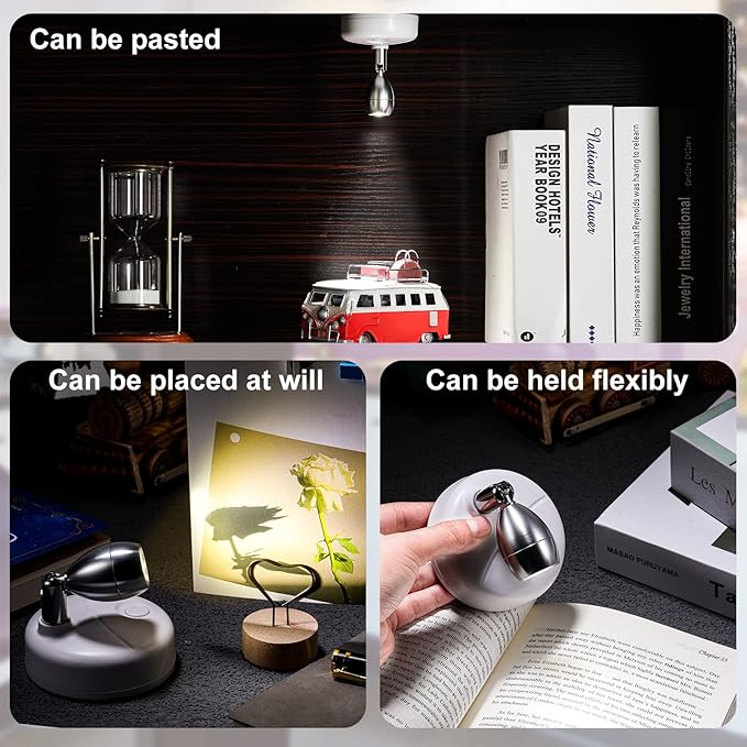 Tuanse 12 Pcs Battery Operated Spotlights Indoor LED Spot Display Lights - Image 6