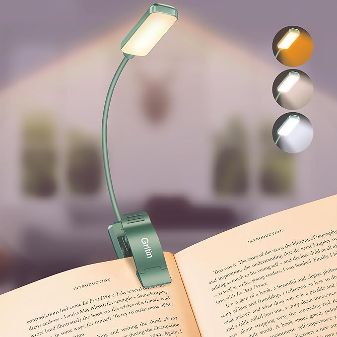 Gritin 9 LED Rechargeable Book Light by Gritin