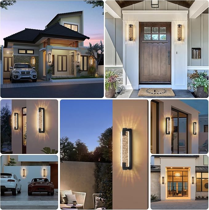 camuucci Dusk to Dawn Outdoor Light, 19.7 Inches LED Porch Lights Outdoor - Image 2