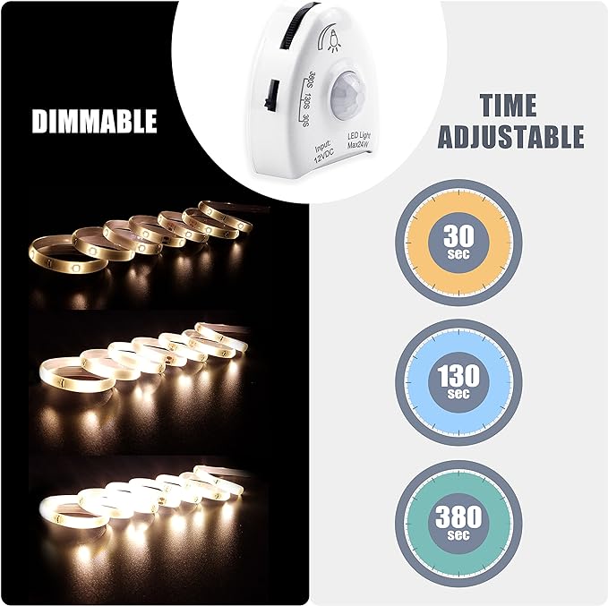 Under Bed Lights Motion Sensor, Motion Activated Bed Lighting, 12V Power Adapter - Image 3