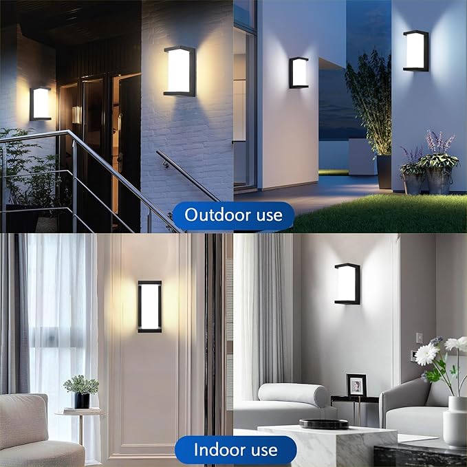 Outdoor Light Fixtures Wall Mount 2 Pack, 3 Colors & Dimmable Exterior Wall - Image 5
