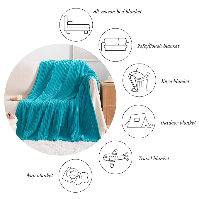 NTBAY Plush Flannel Twin Bed Blanket, 60X80 Inches Soft and Warm Lightweight - Image 4
