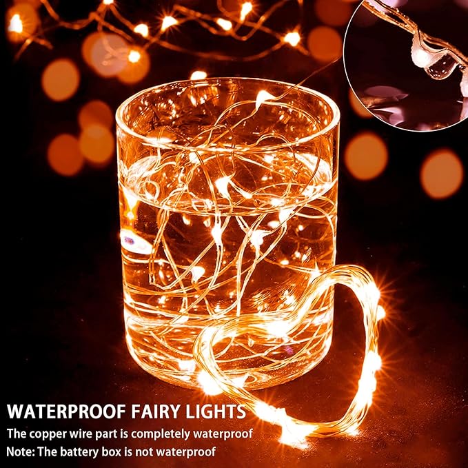 100 Pack Fairy Lights 7Ft 20 LED Twinkle String Lights Battery Operated - Image 2