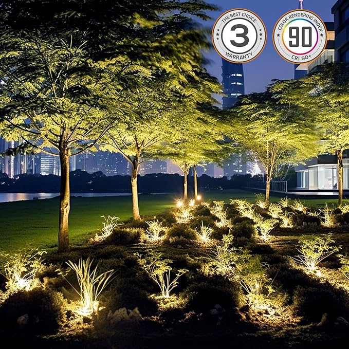 6W Well Lights Outdoor, 110V 120V Landscaping Lights IP68 Waterproof 2700k Warm - Image 5