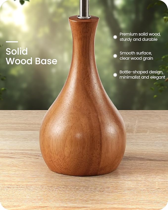 Small Table Lamp, Wood Desk Lamp - Image 5