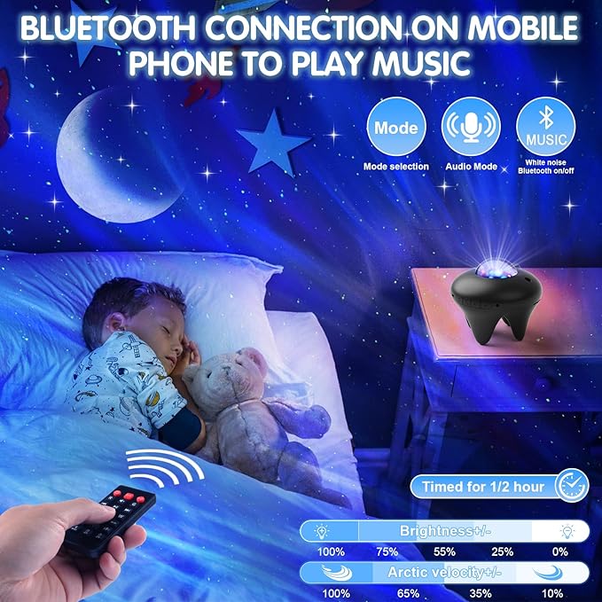 Galaxy Moon Projector, Star Night Light Projector - Image 4