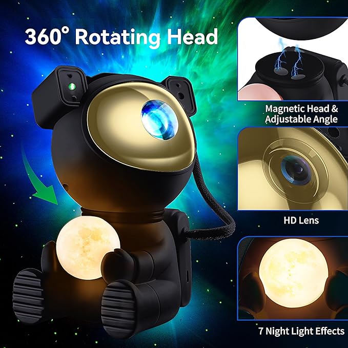 Astronaut Galaxy Projector, 2 in 1 Star Projector Galaxy Light - Image 5