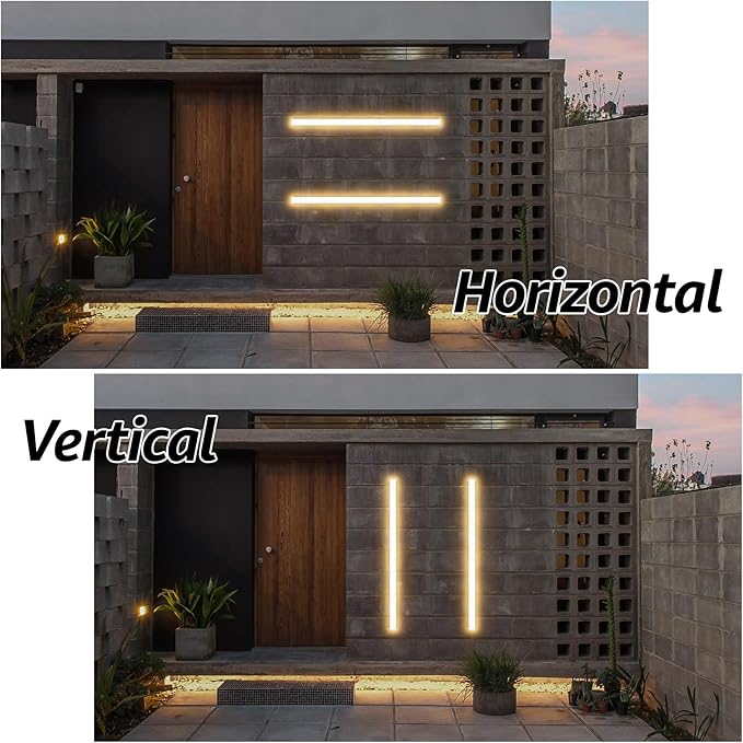 2 Pack 47.25inch Long Outdoor White Wall Lights 35W 3000K Modern Porch Lights - Image 7
