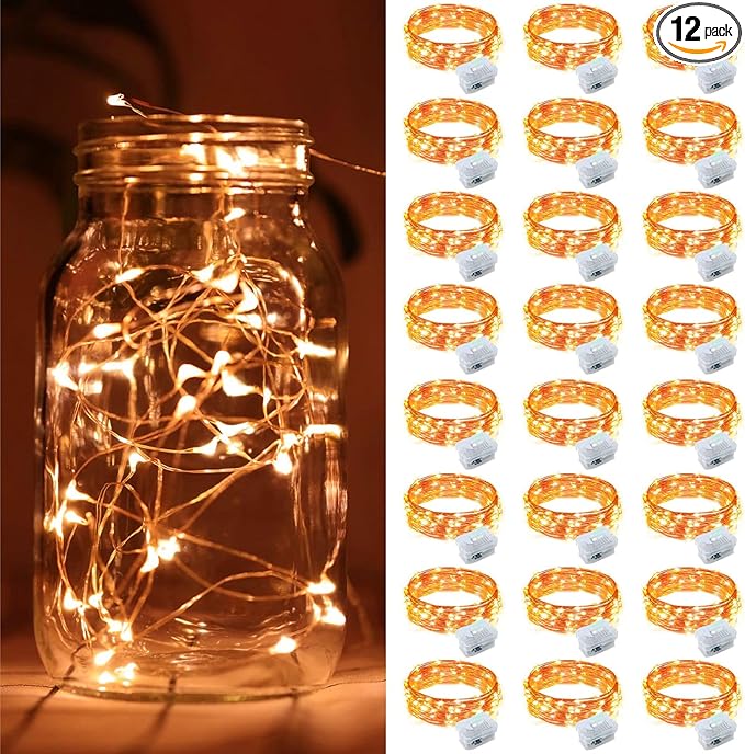 ZGWJ 24 Pack Halloween Fairy Lights Battery Operated, 7ft 20 Mini LED Halloween by ZGWJ
