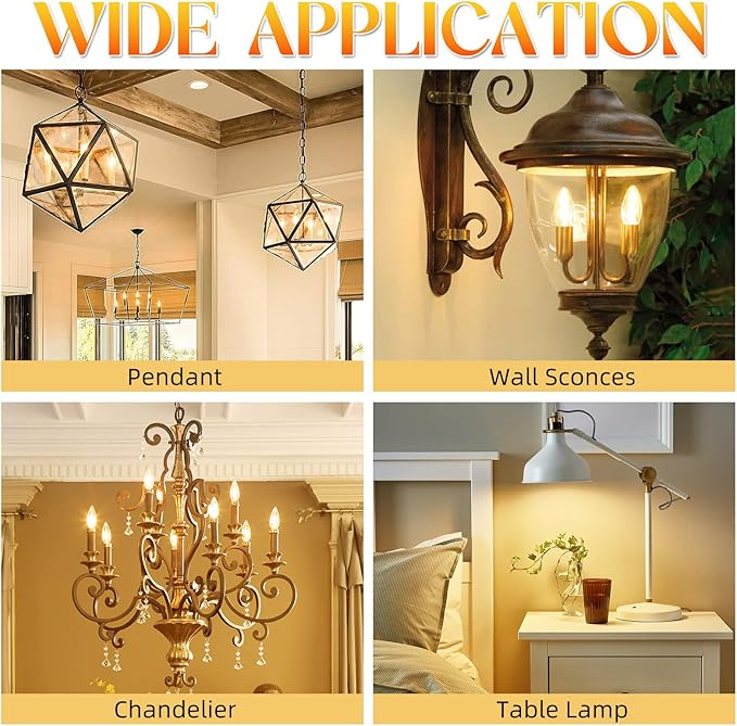 E12 Candelabra Bulb 40 watt Equivalent, E12 LED Bulb Non-Dimmable Chandelier - Image 7
