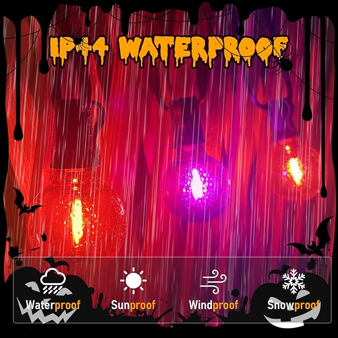 25FT G40 LED Outdoor Halloween String Lights, Hanging Patio Lights - Image 6