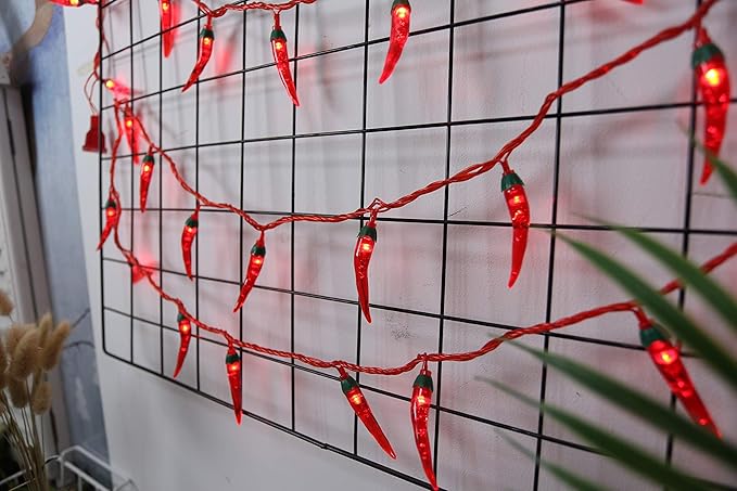 OKBA 2pack red Chili Pepper String Lights, 40 LED Pepper String lamp Indoor - Image 3