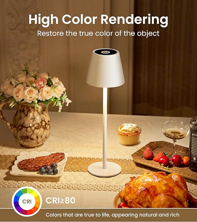 Cordless Table Lamp, Portable Battery Operated Lamp - Image 4