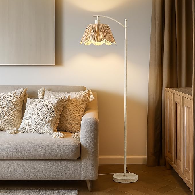 Oneach Farmhouse Floor Lamps for Living Room, Boho Floor Lamp for Bedroom - Image 5