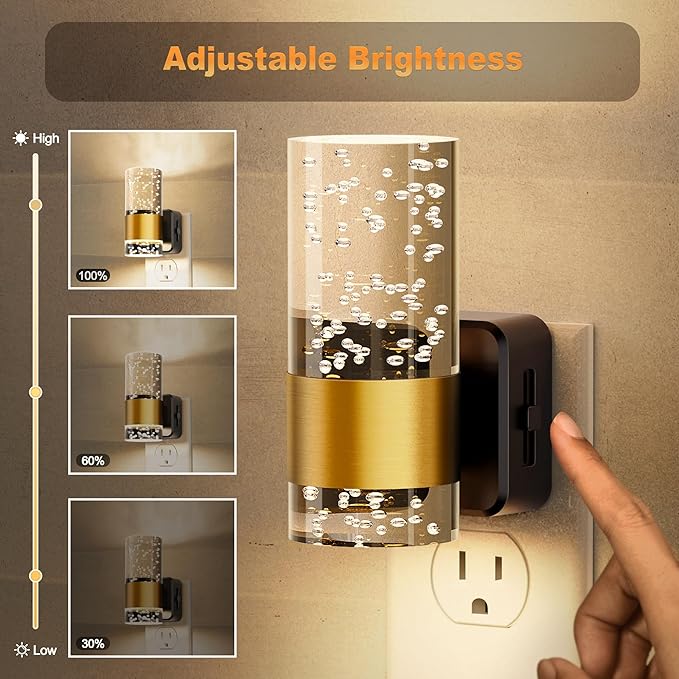 JandCase Night Light, Night Lights Plug into Wall, 3000K Dimmable LED Night - Image 2