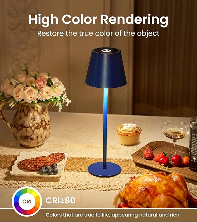 3 Pack Cordless Table Lamp, Portable Battery Operated Lamp - Image 4