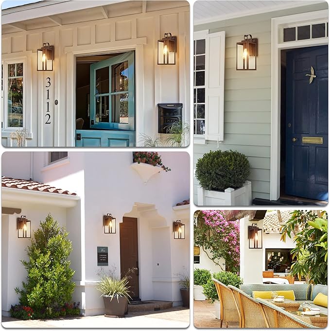 Pia Ricco Outdoor Wall Lights, Matte Black Exterior Light Fixtures - Image 7