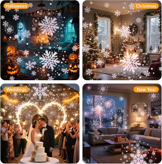 Christmas Projector Lights Outdoor, Snowflake Lights Night, Christmas Dynamic - Image 6