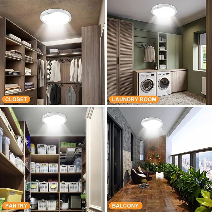 2-Pack Motion Sensor Ceiling Lights Hard-Wired, 9Inch Indoor Motion Activated - Image 6