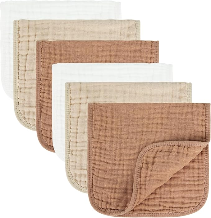 Baby Burp Cloth 100% Cotton Newborn Cotton Muslin Burp Cloth 10x20 inches by Unknown