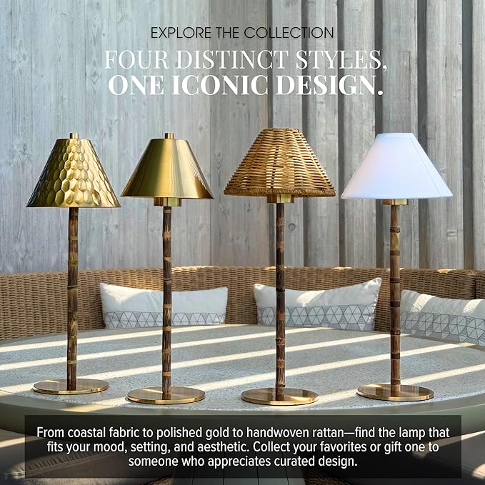 Bamboo Cordless LED Table Lamp – Rechargeable 24-Hour Battery, Dimmable Warm - Image 9