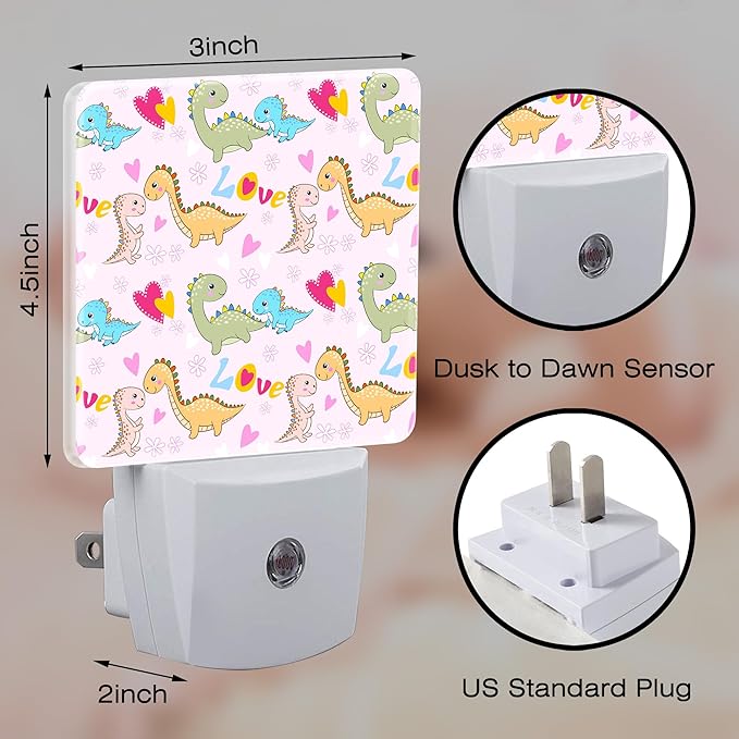 Cute Love Dinosaurs Night Light - Image 2