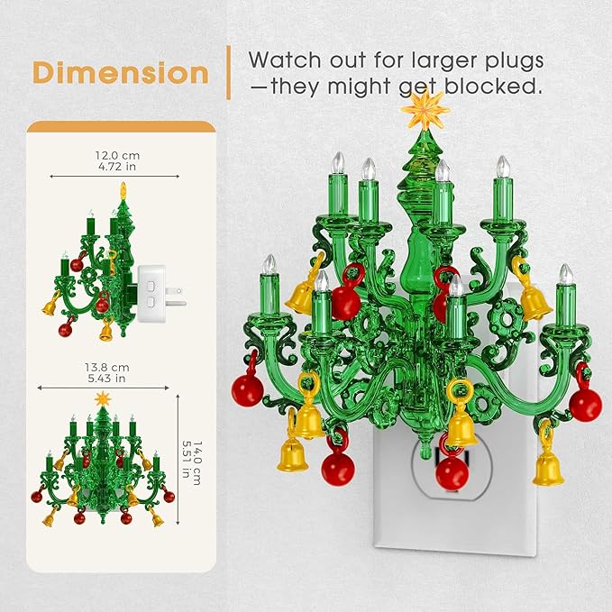 Briignite Christmas Night Light, RGB Color Changing Night Lights Plug into Wall - Image 5