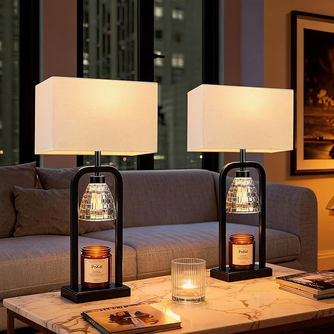 PoKat Table Lamps with Candle Warmer & Timer - Image 8