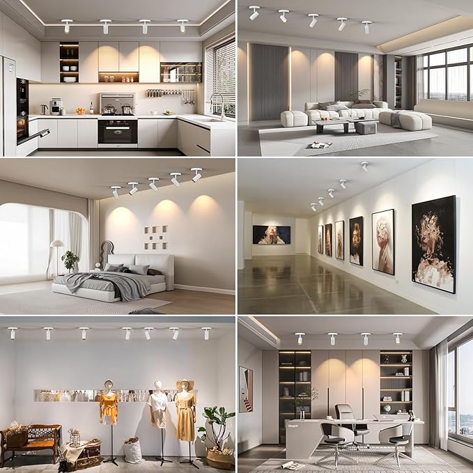 10W Zoomable 5-Color LED Ceiling Spotlight White Directional Ceiling Light - Image 8
