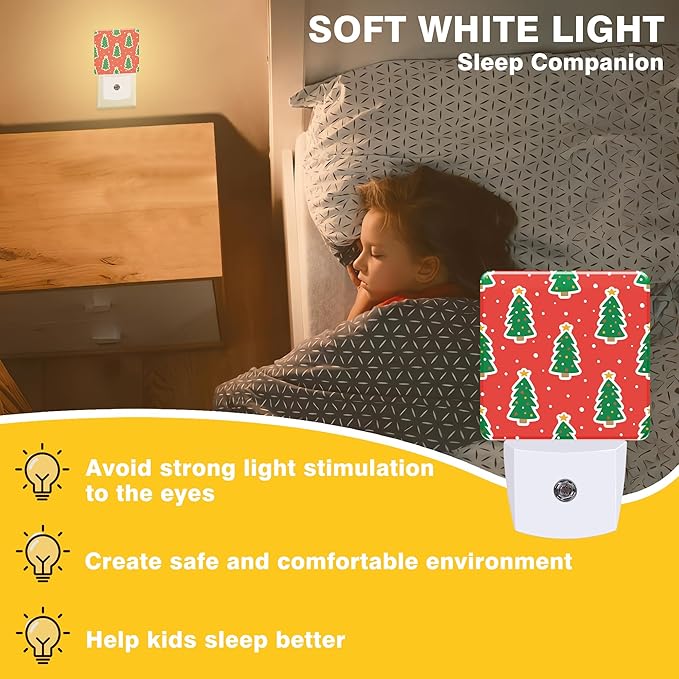 Christmas Trees Night Light, Plug-in Nightlight - Image 3