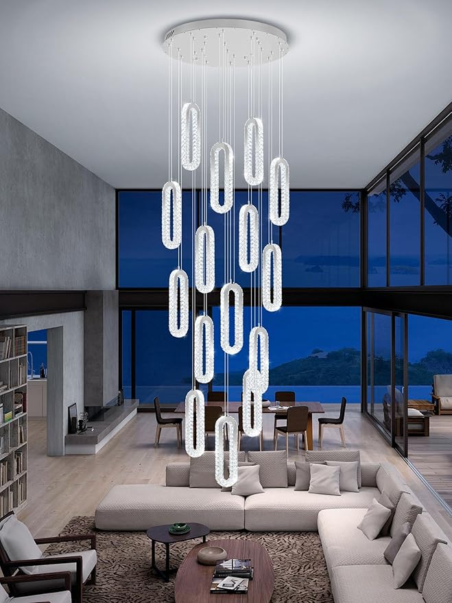 H138 LED Crystal Chandelier, Contemporary Chandeliers Large Pendant Light - Image 7