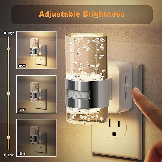 JandCase Motion Sensor Night Light, Dimmable Night Lights Plug Into Wall - Image 3