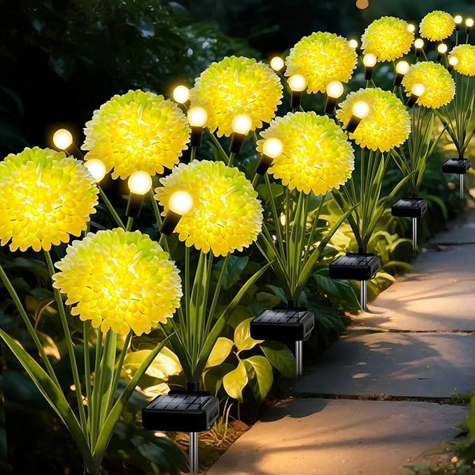 Solar Lights Outdoor Waterproof, 8 Pack Solar Firefly Swaying Lights by yulloyello