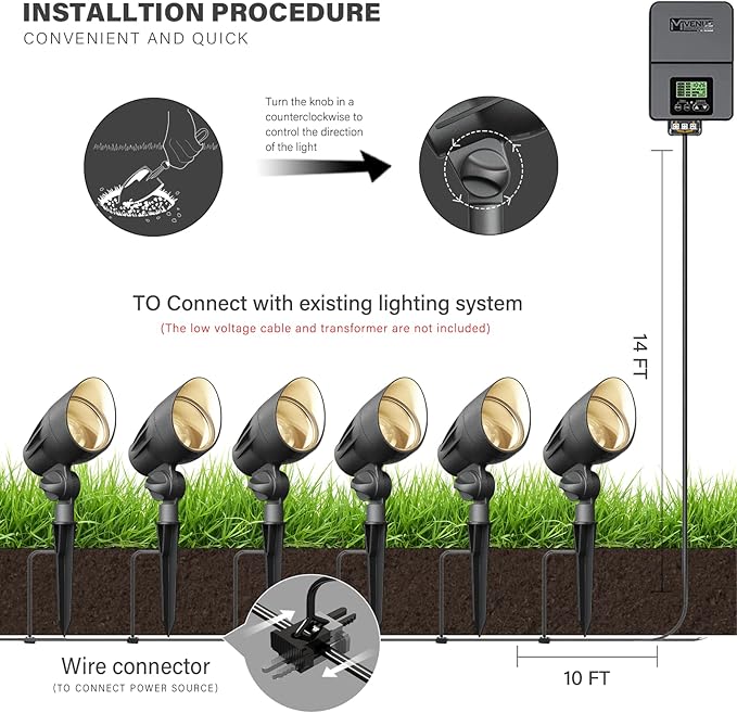 VENUS MANUFACTURING 16 Pack Low Voltage Landscape Flood Light 5 Watt LED - Image 4