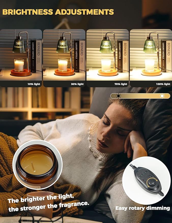 Candle Warmer Lamp with Timer Dimmable, Birthday Gifts - Image 2
