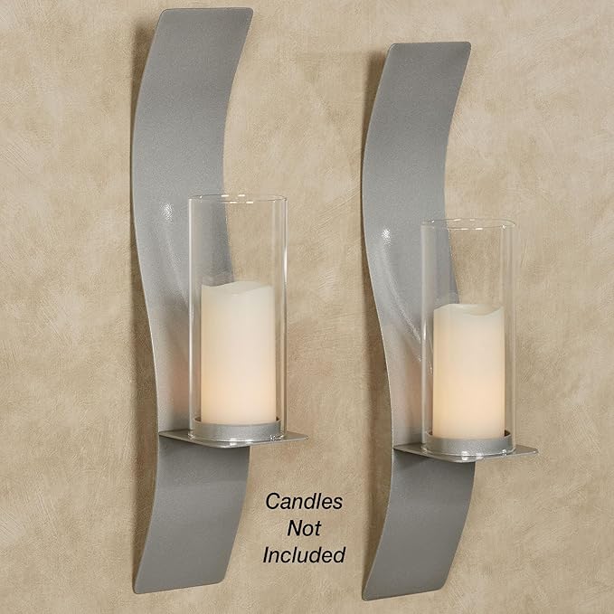 Sinuous Wall Sconce Pair Silver - Image 2