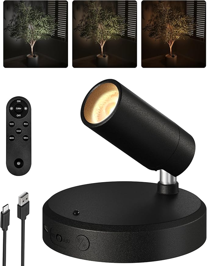 EZVALO Wireless LED Spotlights Indoor, 5500mAh Rechargeable Battery Powered by EZVALO