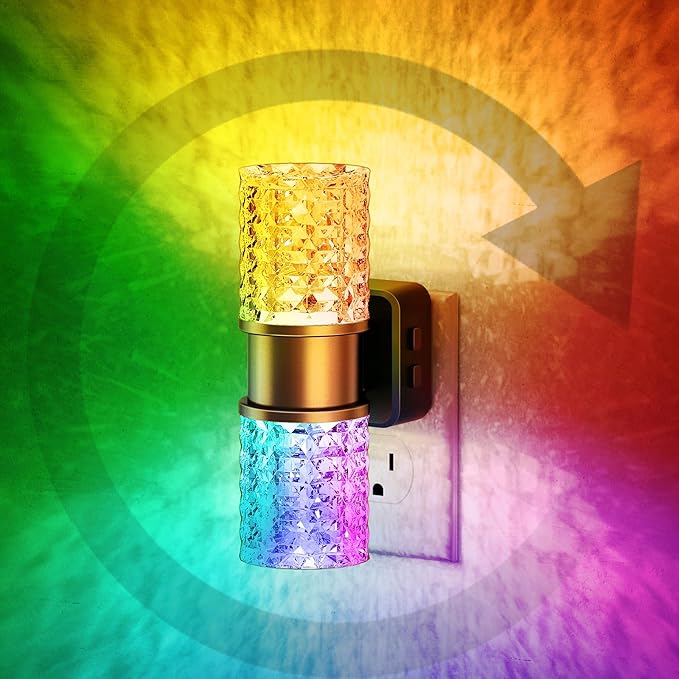JandCase Night Lights Plug into Wall, Color Changing Night Light by JandCase