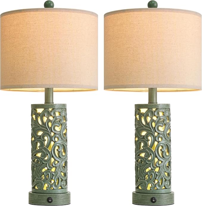 OYEARS 22'' Table Lamp Set of 2 - Image 8