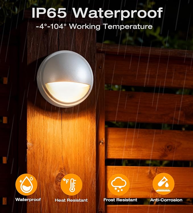CLOUDY BAY 3CCT Low Voltage LED Deck Lights Outdoor, 2700K/3500K/5000K - Image 6