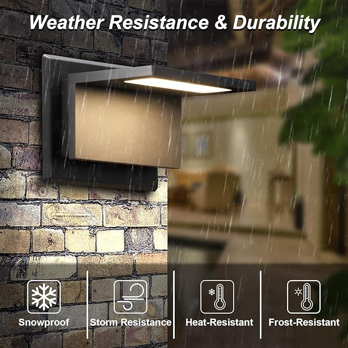 Wall Light Outdoor LED Wall Mount Lamp Modern Wall Sconce Lighting Lantern - Image 6