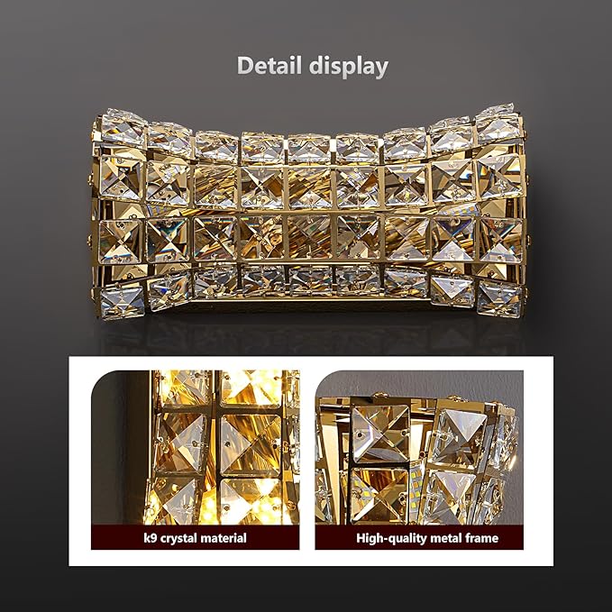 Crystal Wall Sconces, Modern Wall Light Fixtures - Image 5