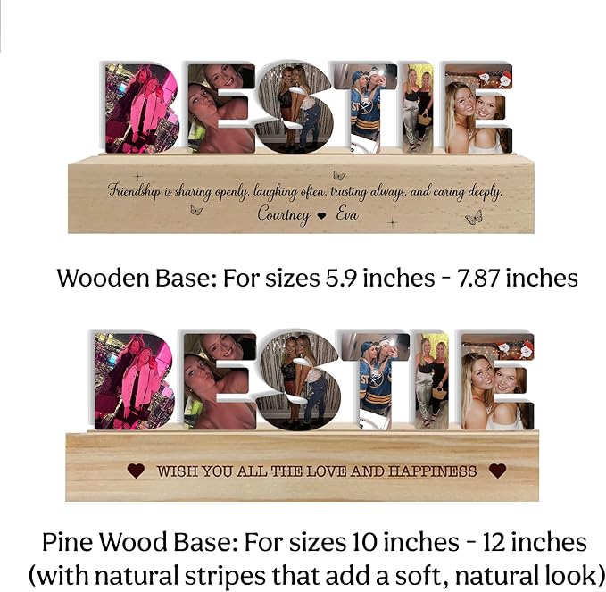 Personalized Bestie Photo Collage LED Night Light, Custom Photo - Image 9