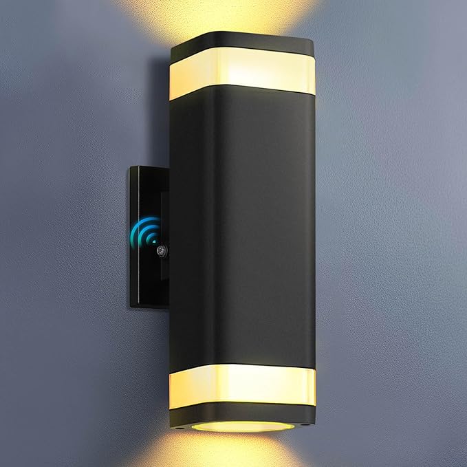 RAYVO Dusk to Dawn Outdoor Wall Light, Modern Up and Down Outdoor Light Fixture by Zinola
