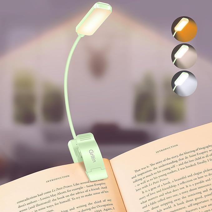 Gritin 9 LED Rechargeable Book Light by Gritin