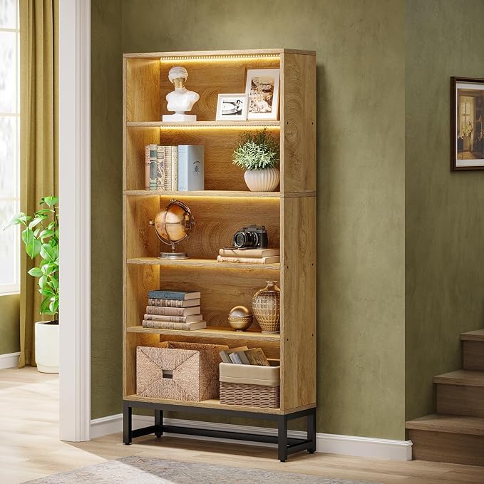 Tribesigns Tall Bookcase and Bookshelf, 70.8" Large Bookcases Organizer - Image 4
