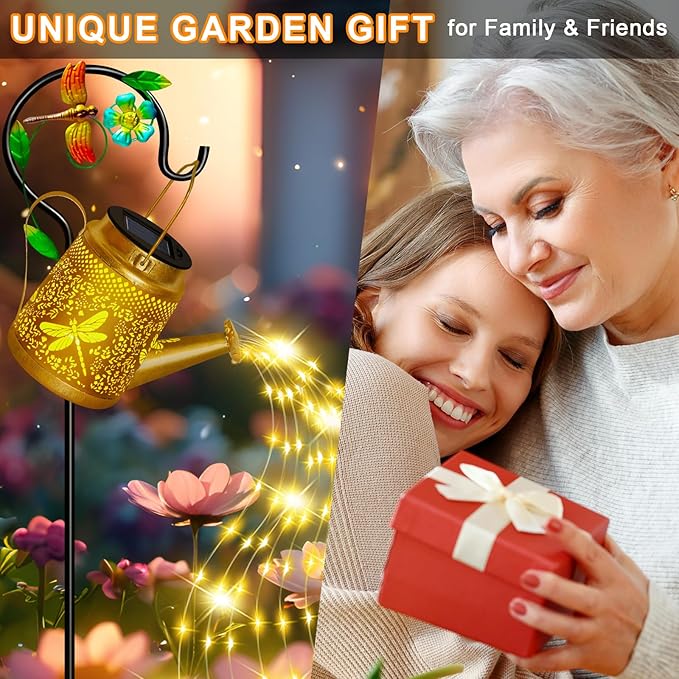 Christma Gifts Dragonfly Solar Watering Can Lights, Outdoor Waterproof Outdoor - Image 6